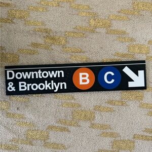 Downtown nyc mta subway series wall miniature diorama sign train metro city B C
